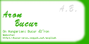 aron bucur business card